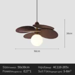 Lustre Herbe Tressée et Verre LED